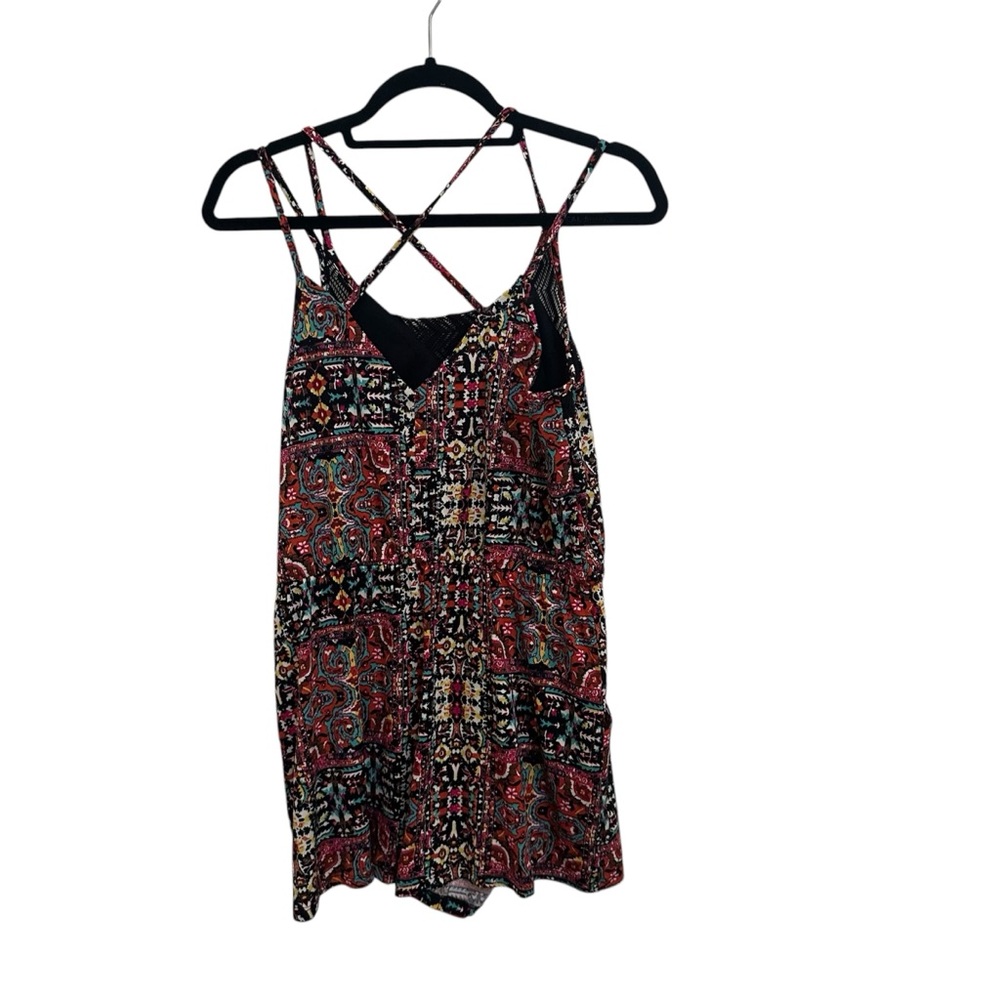 Xhilaration Tribal Print Patterned Stretchy Romper in Women’s Large - Picture 8 of 10